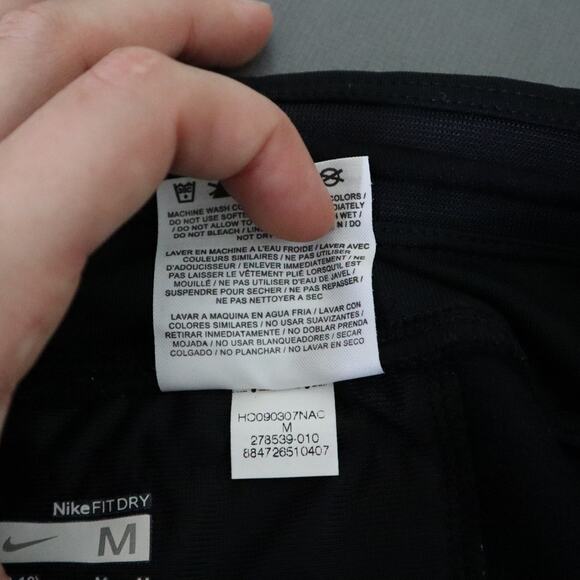 Nike Womens Boot Cut Sweatpants Size Medium Black Soccer Pants Zipper Hem - Picture 7 of 11